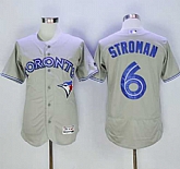 Toronto Blue Jays #6 Marcus Stroman Gray 2016 Flexbase Collection Stitched Jersey,baseball caps,new era cap wholesale,wholesale hats